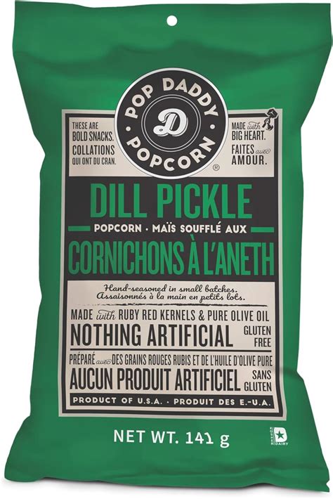 Pop Daddy Popcorn Dill Pickle 141g Amazonca Grocery And Gourmet Food