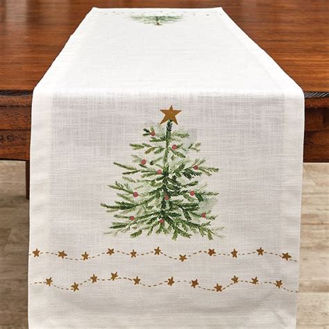 Rustic Farmhouse Christmas Stars Table Runner Antique Farmhouse