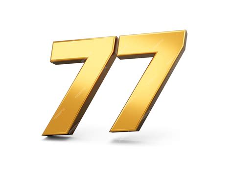 Premium Photo | Gold number 77 Seventy seven isolated white background ...