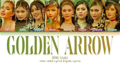 Bini Golden Arrow Color Coded Lyrics English Lyrics Youtube