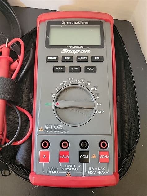 Snap On Eedm D Auto Ranging Digital Multimeter Used Working Good