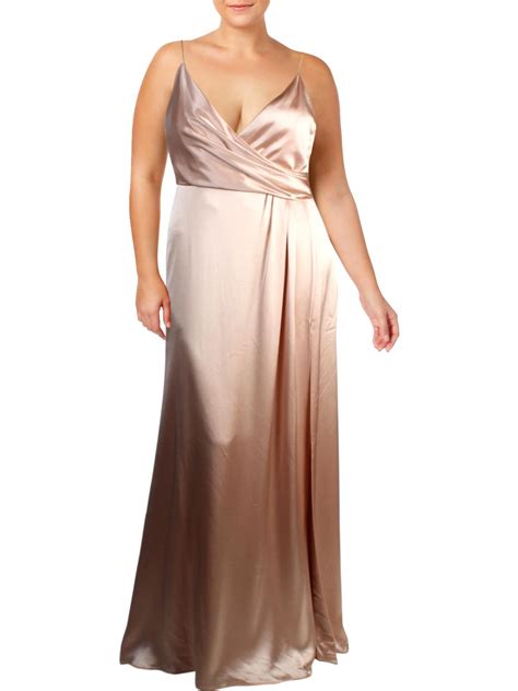 Jill Jill Stuart Womens Satin Wrap Evening Dress