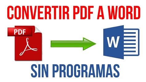 Como Convertir Pdf A Word Sin Programas Gratis Documento Pdf