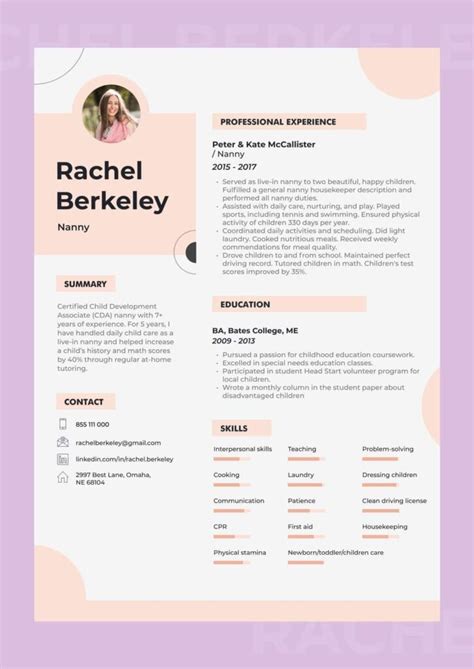 Nanny Resume Examples Writing Tips 2024 Update Ceomichaelhr Resume