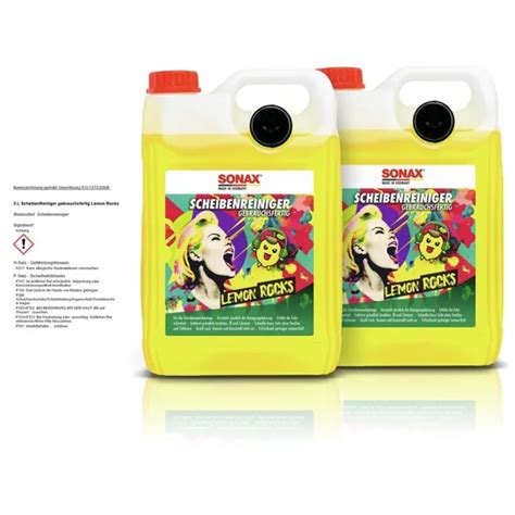 2X SONAX 5L PULITORE DISCHI PRONTO ALL'USO LEMON ROCKS ACQUA ...