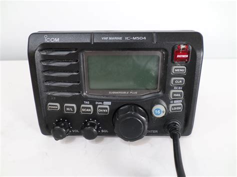 Icom Ic M Marine Two Way Vhf Radio With Attached Mic Good