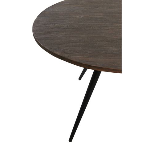 Dining Table X Cm Turi Acacia Wood Dark Brown Black