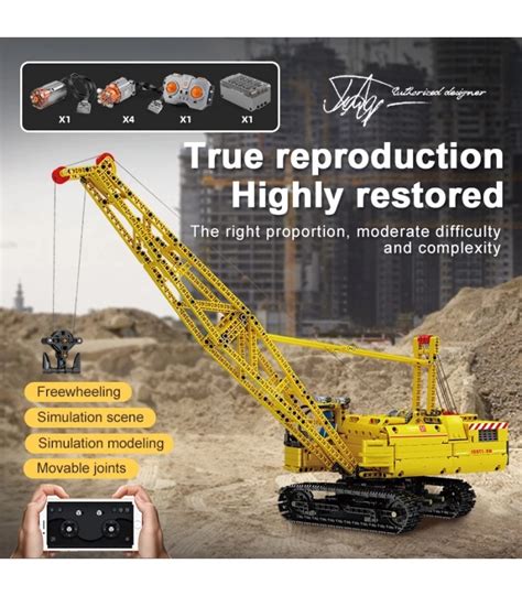 Mould King Motorized Crawler Crane Remote Control Building Blocks