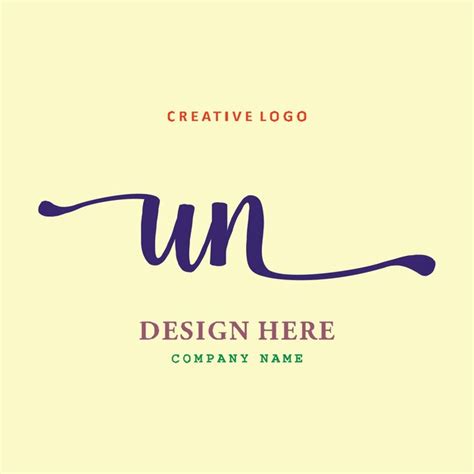 Premium Vector Un Lettering Logo Is Simple Easy To Understand And