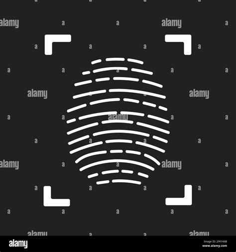 Icono De Escaneo De Huellas Digitales Para Aplicaciones Con Vector De
