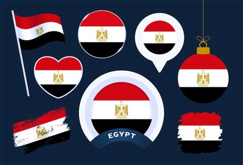 Premium Vector | Egypt flag vector collection. big set of national flag design elements in ...