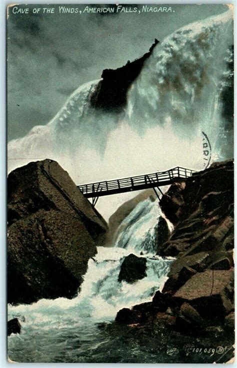 Postcard Cave Of The Winds American Falls Niagara New York