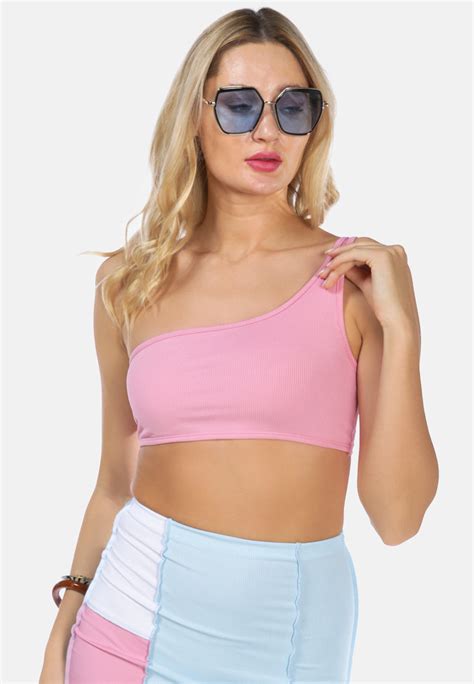 Buy One Shoulder Bikini Top Women Crop Tops London Rag