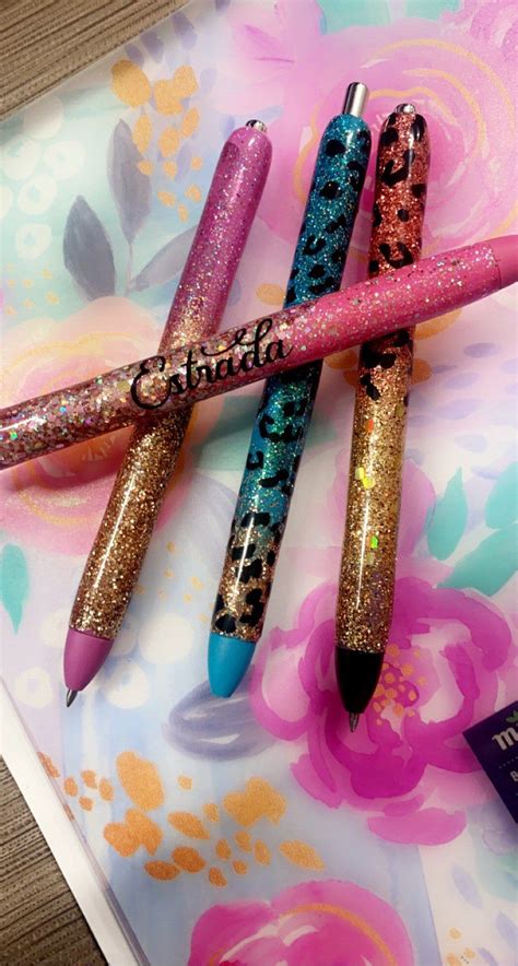 Epoxy Glitter Pens Etsy Glitter Pens Pretty Pens Glitter Diy