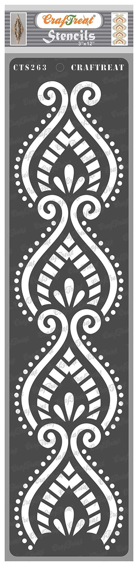 Buy Craftreat Indian Border Stencil For Painting On Canvas Border7