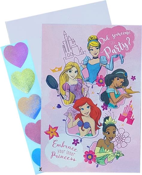 Disney Princess Uitnodigingen Kinderfeestje Prinsessen