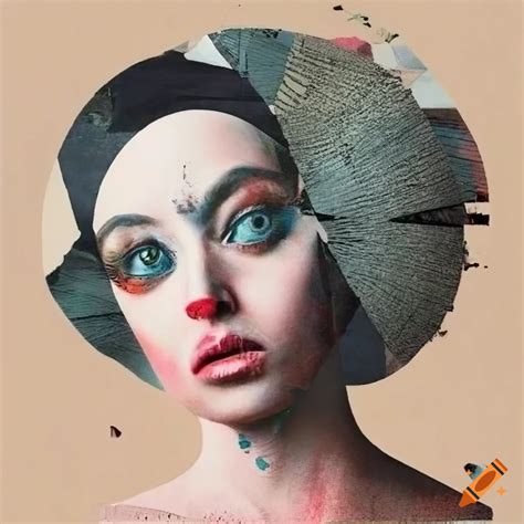 Collage Artwork By Hannah Hoch With Photorealistic Woman Images And