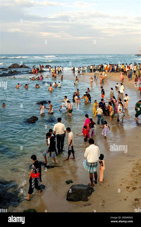 People Bathing And Enjoying In The Beach At Meeting Of Three Seas Bay