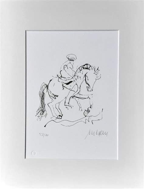 Ross Und Reiter Lithographie Ex Nr Von Armin