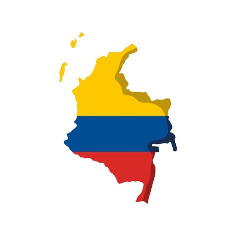 Colombia Map Flag 3763306 Vector Art At Vecteezy