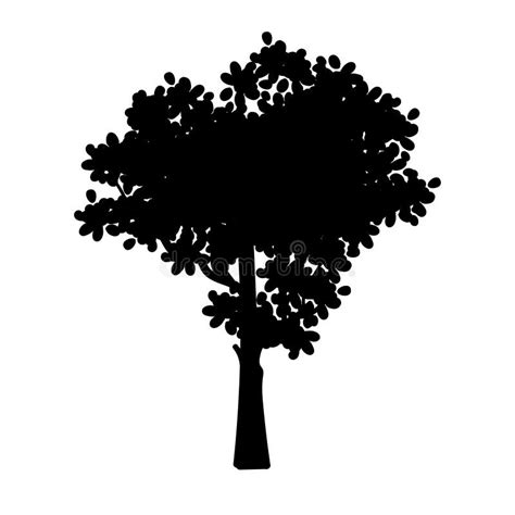 Black Tree Silhouette Stock Vector Illustration Of Shape