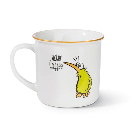 NICI Metallic Before After Coffee Bird Mug Nici Co Uk