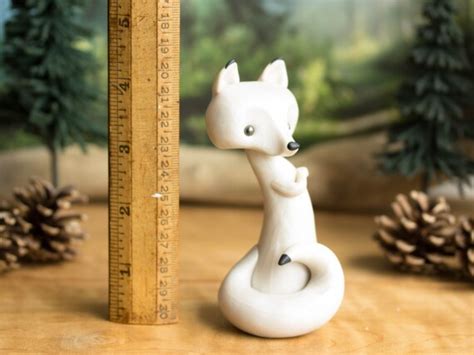 R E S E R V E D for Jane Arctic Fox Figurine by Bonjour