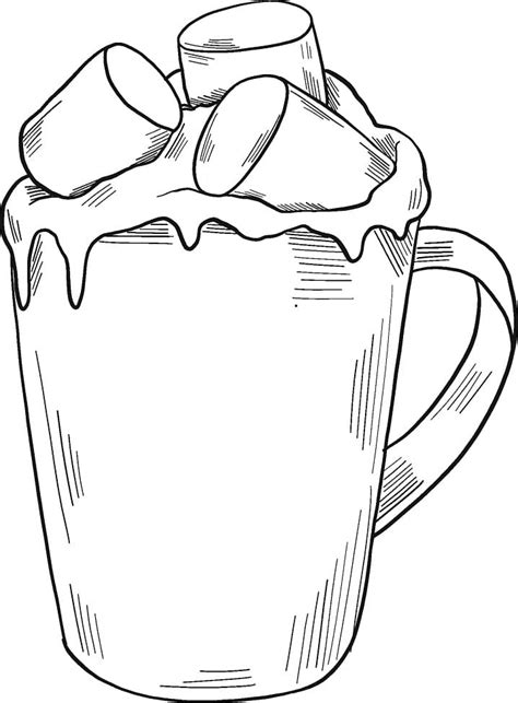 Coloriage Chocolat Chaud Dessin Gratuit Imprimer