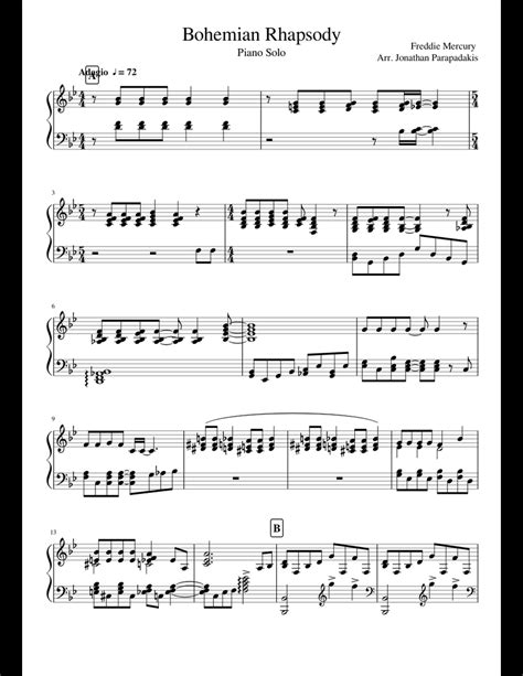 Bohemian Rhapsody Piano Solo Pdf - framenew