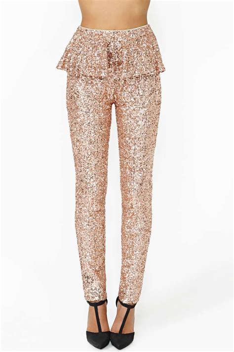 Prettiest Party Pants Of The Season Dream Sequence Peplum Pant In Rose