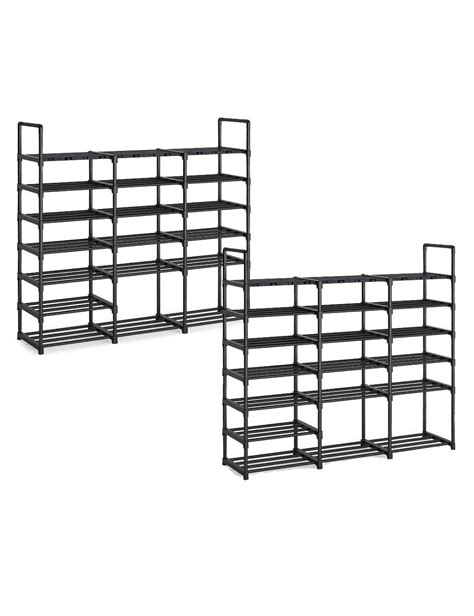 Soga 2x 19 Shelf Tier Shoe Storage Shelf Space Saving Caddy Rack