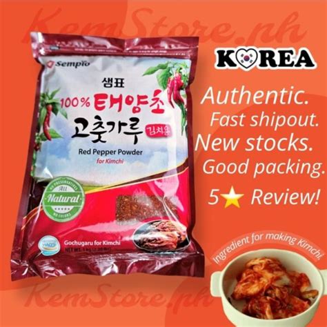 Gochugaru Red Pepper Flakes Powder 1Kg Best For Kimchi Sempio Brand