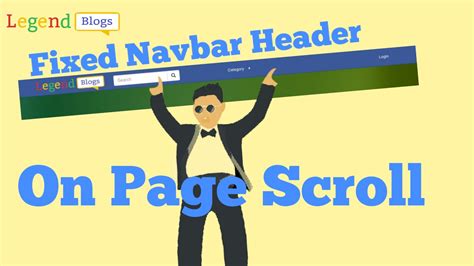 Fixed Navbar Header On Scroll Page Legend Blogs