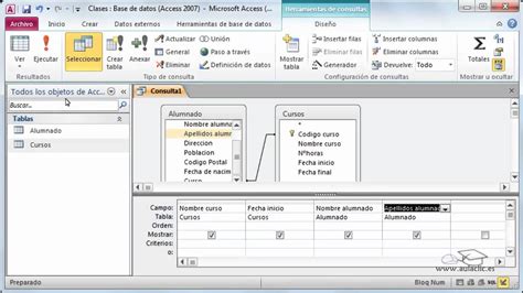 Curso Access 2010 Elementos De Base De Datos En Access