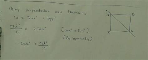 A Square Plate Of Side Has Mass M Its Moment Of Inertia About One Of