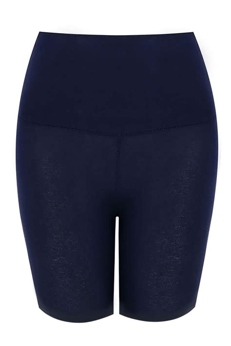 Navy Tummy Control Soft Touch Legging Shorts Plus Size 16 To 36