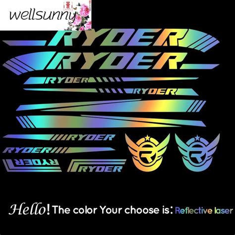 Wellsunny Ryder Bike Decals DIY Frame Stickers Bicycle Stickers Decal