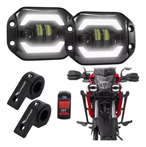 Par Farol De Milha M Angel Eyes Abra Adeira Premium Moto