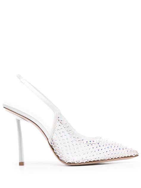 Le Silla Gilda 100mm Crystal Embellished Pumps Blue FARFETCH UK