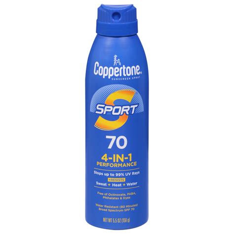 Save On Coppertone Sport 70 Performance 4 In 1 Sunscreen Spray Order