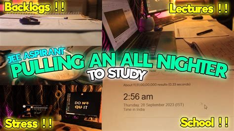 Pulling An All Nighter To Study Vlog Study Vlog Jee Aspirant Jee