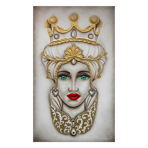 Quadro Art Maiora Teste Di Moro Crown Bianco E Oro Disponibile Su