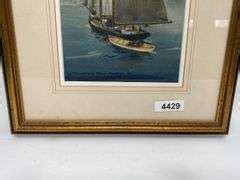 Donald Allen Mosher Sailboat Watercolor Painting Dixon S Auction At