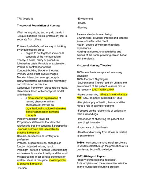 Tfn Notebook Reviewer In Chem Anaphy Tfn Week Theoretical