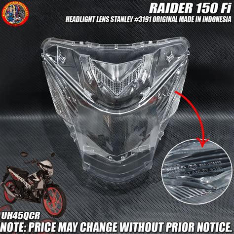 RAIDER 150 Fi HEADLIGHT LENS STANLEY 3191 ORIGINAL MADE IN INDONESIA