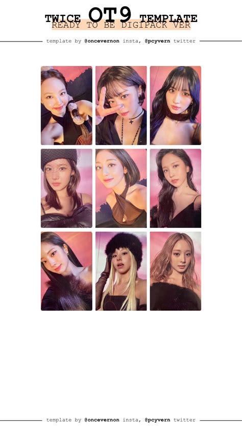 Bella On Twitter Twice Group Preorder Photocards Template And Preorder Card Set Packs