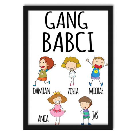 Plakat A Gang Babci Dziadka Z Wnukami Prezent Y Inna Marka Sklep