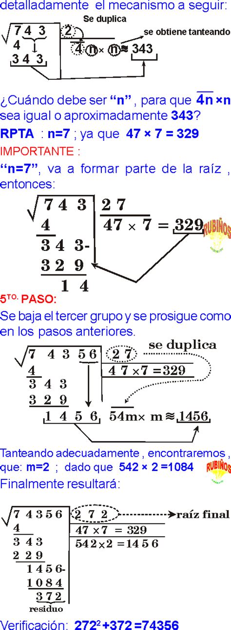 CÁlculo De La RaÍz Cuadrada Ejemplos Y Ejercicios Resueltos