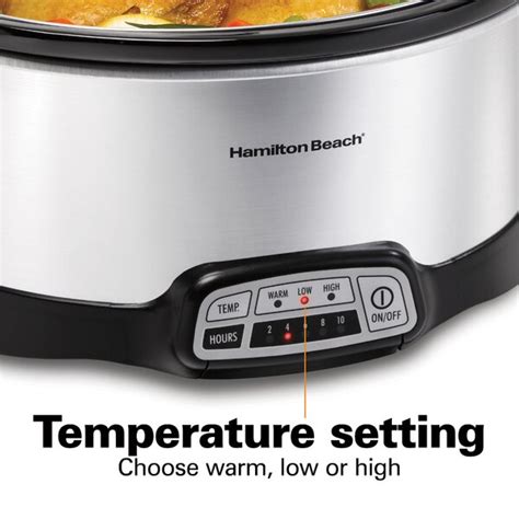 Hamilton Beach® 7 Quart Programmable Slow Cooker Serves 8 Plus People And Reviews Wayfair