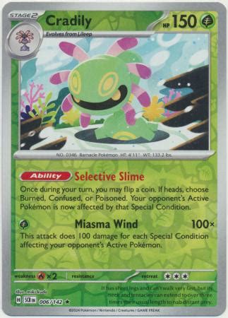 ESP Cradily 006 142 Reverse Holo Rare Playset